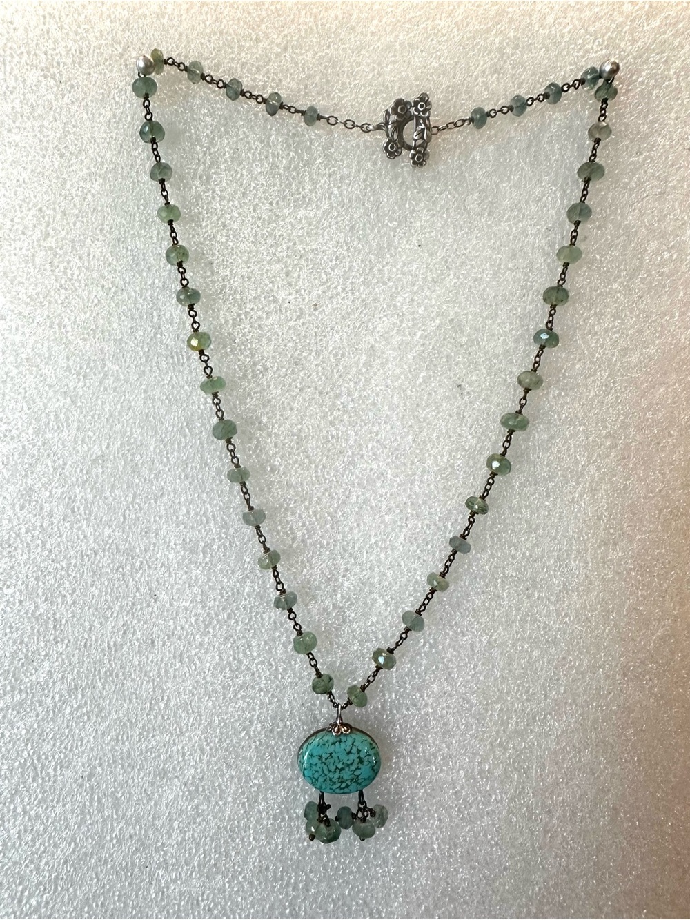 Turquoise & Apatite Necklace by Sage Machado Jewelry